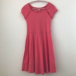 Hollister coral lace skater dress